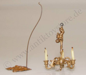 antique doll house tin lamp with wall mount * at 1900