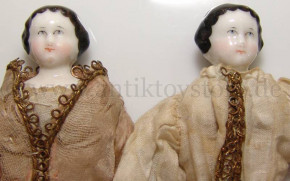 2 antique early Biedermeier period dolls * 1840-1860