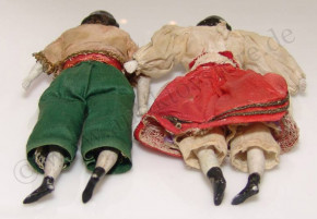 2 antique early Biedermeier period dolls * 1840-1860