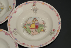 antikes Villeroy & Boch Kinder Speiseservice mit Kindermotiven