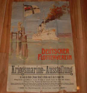 Werbeplakat vom Deutschen Flottenverein * Kriegmarine * 1907