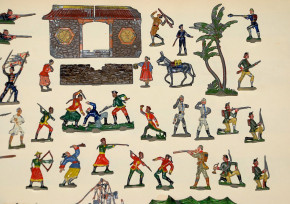 antike Spenkuch Zinnfiguren Boxeraufstand, Peking u.s.w. * 1900