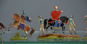 antike Zinnfiguren * Römische Legionäre * 26 T. um 1850-1860