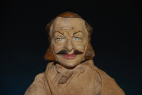 antike Sonneberger Pappmaché Figur * um 1850-1860