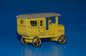 antique Erzgebirge Miniature Vehicle * yellow lorry * twenties