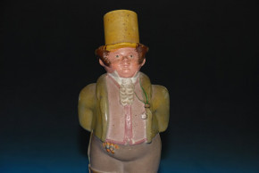 uralte gr. Biedermeier Pappmaché Figur * um 1850-1860