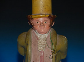 uralte gr. Biedermeier Pappmaché Figur * um 1850-1860