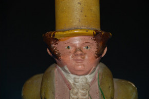 uralte gr. Biedermeier Pappmaché Figur * um 1850-1860