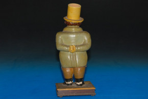 uralte gr. Biedermeier Pappmaché Figur * um 1850-1860