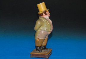 uralte gr. Biedermeier Pappmaché Figur * um 1850-1860