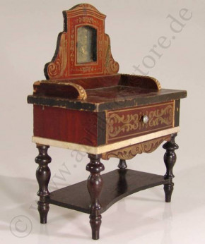 antique doll house Biedermeier BOULE washstand * at 1860-1880