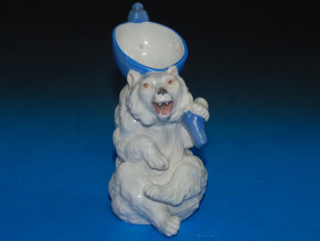 antike Porzellan Milchkanne Eisbär * Deutschland um 1880