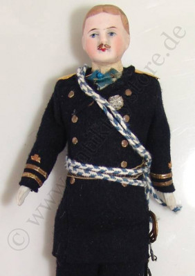 uralte Puppenstuben Puppe Soldat * Marine Offizier * um 1900