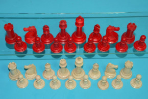 antikes Biedermeier Schachspiel Bein gedrechselt * um 1840