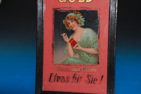 SALEM GOLD Hinterglas Werbetafel * um 1905-1910