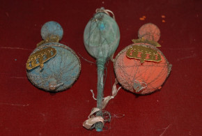 Victorian Christmas ornaments * 3 parts Sebnitzer * at 1880