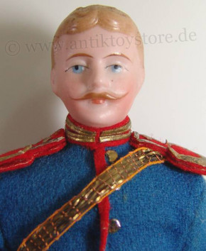 uralte Puppenstuben Puppe Soldat * Offizier * um 1900