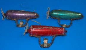 Victorian Christmas ornaments * 3 zeppelins * at 1900