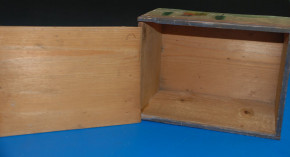 Biedermeier Sonneberger wood box with architecture painting * at