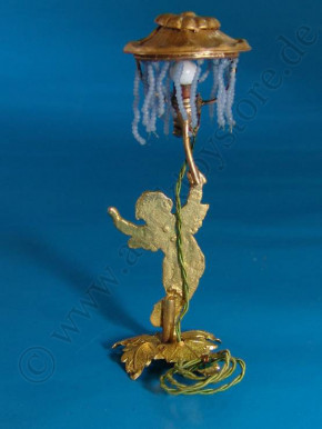 uralte Puppenstuben Tischlampe Engel * elektr. um 1900