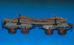 antique Märklin * double uncut timber cars * trace 1 * at 1910