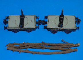 antique Märklin * double uncut timber cars * trace 1 * at 1910