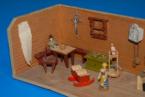 Erzgebirge Miniature doll house - doll kitchen * Seiffen at 1900