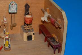 Erzgebirge Miniature doll house - doll kitchen * Seiffen at 1900