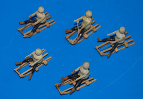 Erzgebirge Miniatur Figuren * 5 Schlittenfahrer * Seiffen 20er J