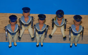 5 Erzgebirge Miniatur Figuren * Matrosen * Seiffen 20er Jahre
