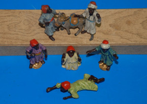 antike Zinnfiguren 6 Miniatur Beduinen * Georg Heyde um 1900