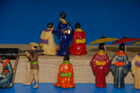 antique rare tin figures * Asians * Georg Heyde Dresden at 1900