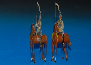 antique rare tin figures * 2 guard rider * Haffner / Besold at 1