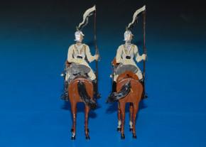 antique rare tin figures * 2 guard rider * Haffner / Besold at 1