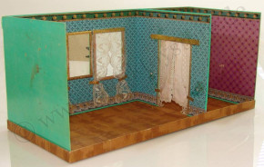 antique biedermeier folding doll house * France at 1880