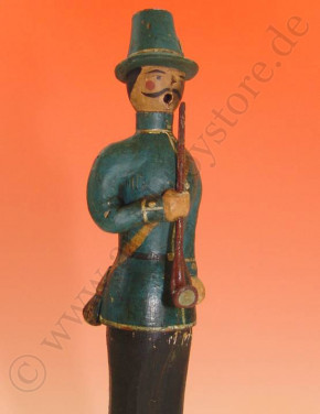 antique Erzgebirge smoking man hunter * at 1860-1880