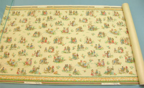 antique Doll's houses wallpaper with endeavour motive * twenties