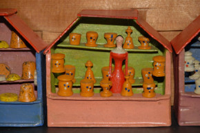 Erzgebirge great market scene * 42 parts * Biedermeier period Seiffen at 1820 * rarity!