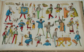 rare picture book * copperplates hand painted & low-cut * Paris at 1820