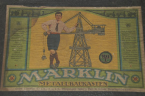 Märklin metal box of building blocks no. 101/1 * additional box of train oil sports facilities * as of 1928