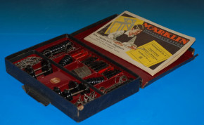 Märklin metal box of building blocks no. 101/1 * additional box of train oil sports facilities * as of 1928