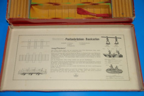 HAUSSER / ELASTOLIN Pontonbrücken Baukasten * unbespielt im O.K. * 30er Jahre