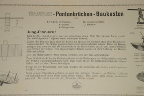 HAUSSER / ELASTOLIN Pontonbrücken Baukasten * unbespielt im O.K. * 30er Jahre