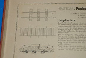 HAUSSER / ELASTOLIN Pontonbrücken Baukasten * unbespielt im O.K. * 30er Jahre