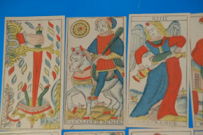 TAROT / Spielkarte Jacque Rochias Fils Neuchatel * 78 Blatt im O.K. * um 1780