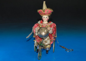 Vichy, Gustave Paris * antique clockwork machine * tricycle with doll "Pauline" * at 1860-1870