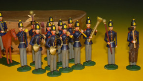 Erzgebirge soldiers figure sentence in the original shaving box of * at 1850