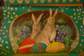 Tin happy Easter for Chocolate or pastries * metal Litho. at 1900