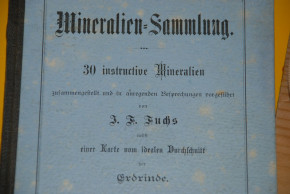 Mining game minerals collection of J.F. Fuchs * Winkler youth game Leipzig 1879