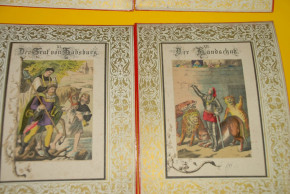 Schillers Spiel PRACHTAUSGABE mit 24 Bildtafeln * Litho. & handcoloriert um 1860-1870